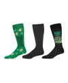 Memoi Men's St. Patrick's Day Assortment Socks, Pack Of 3 In Multi