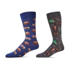 Memoi Mens 2 Pair Crew Socks In Multi