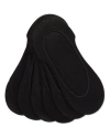 Memoi Kids'  Microfiber Liner Socks 6-pack In Black