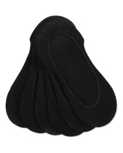 Memoi Kids'  Microfiber Liner Socks 6-pack In Black