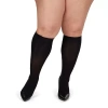 Memoi Microfiber Opaque 2-pc. Knee Highs Plus In Black