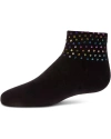 Memoi Kids'  Multicolor Sequin Anklet Sock In Black