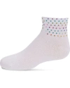 Memoi Kids'  Multicolor Sequin Anklet Sock In White