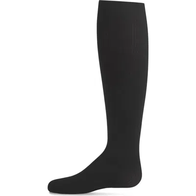 MEMOI MEMOI OPAQUE FINE RIBBED NYLON TIGHTS