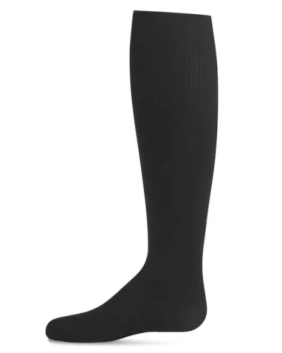 MEMOI MEMOI OPAQUE FINE RIBBED NYLON TIGHTS