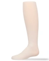 Memoi Kids' Railroad Pointelle Nylon Tights In White