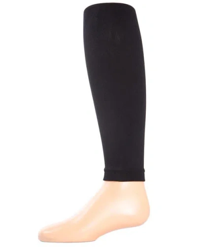 Memoi Kids'  Opaque Nylon Footless Tights In Black
