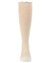Memoi Kids'  Open Work Shimmer Knee High Socks In Gray