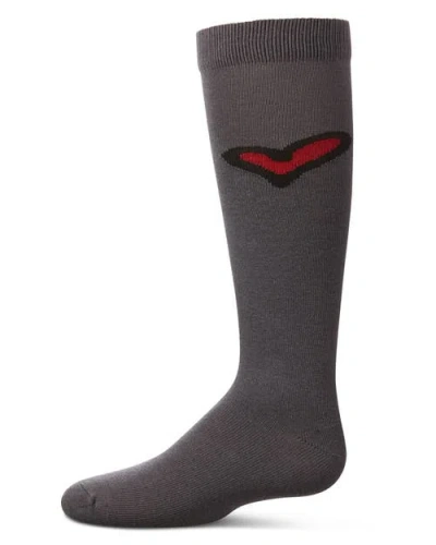 Memoi Kids'  Outline Heart Knee High Socks In Gray