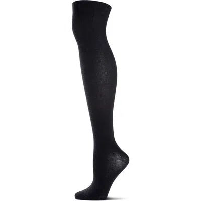 Memoi Kids'  Over The Knee Flat Knit Uniform Socks In Black