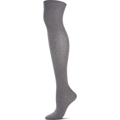 Memoi Kids'  Over The Knee Flat Knit Uniform Socks In Gray
