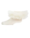 Memoi Babies'  Oversized Tutu Ballerina Anklet Socks In White