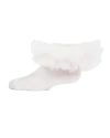 Memoi Babies'  Oversized Tutu Ballerina Anklet Socks In White