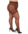 Memoi Plus Size Curvy Silky Sheer Control Top Pantyhose Mm-2210 In French Coffee