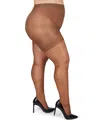 Memoi Plus Size Curvy Silky Sheer Control Top Pantyhose Mm-2210 In Utopia