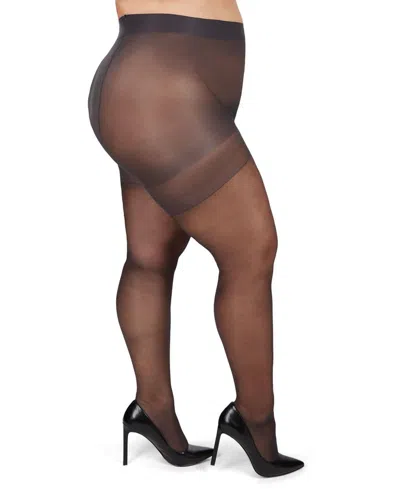 MEMOI PLUS SIZE CURVY SILKY SHEER CONTROL TOP PANTYHOSE MM-2240