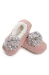 MEMOI MEMOI PLUSH POMPOM CHENILLE SLIPPER SOCKS