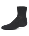 Memoi Kids'  Pointelle Dot Anklet Socks In Black