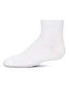 Memoi Kids'  Pointelle Dot Anklet Socks In White