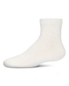 Memoi Kids'  Pointelle Dot Anklet Socks In White