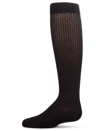 Memoi Babies'  Pointelle Dot Knee High Socks In Black