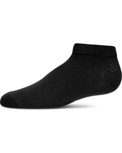 Memoi Kids'  Pointelle Super Soft Anklet Sock In Black