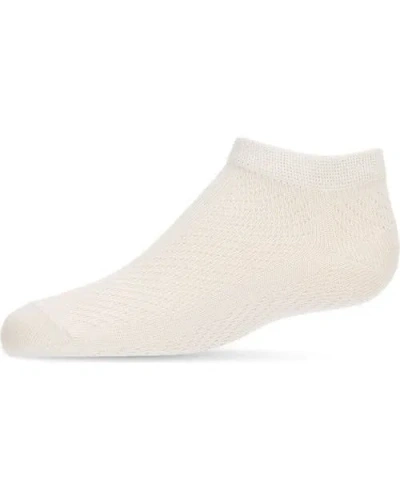 Memoi Kids'  Pointelle Super Soft Anklet Sock In Neutral
