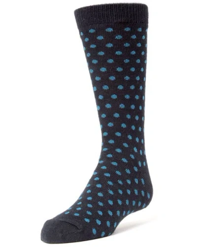 Memoi Kids'  Polka Dot Dress Socks In Black