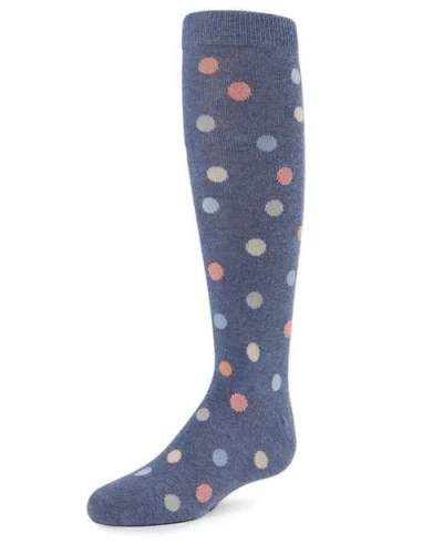 Memoi Babies'  Polka Point Knee Socks In Blue