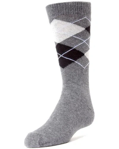 Memoi Kids'  Prim And Preppy Argyle Socks In Gray