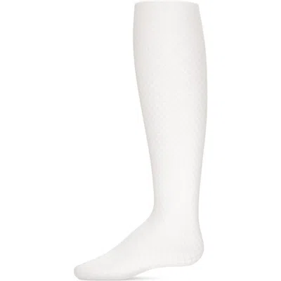 Memoi Prism Textured Microfiber Opaque Tights (toddler, Little Kid & Big Kid) In White