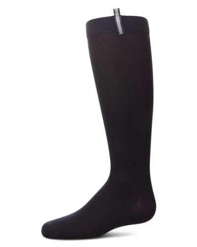 Memoi Kids'  Reflective Tab Knee High Socks In Black