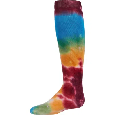 Memoi Kids'  Retro Tie-dye Knee High Socks In Multi