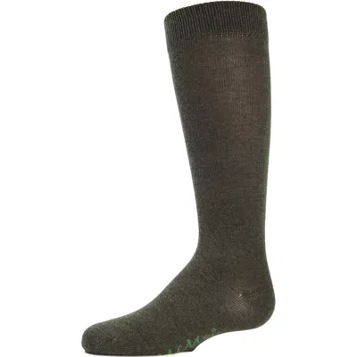 Memoi Babies'  Ribbed Classic Solid-color Knee High Sock In Black