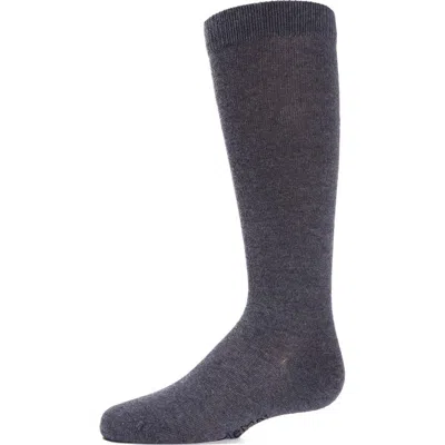 Memoi Babies'  Ribbed Classic Solid-color Knee High Sock In Blue