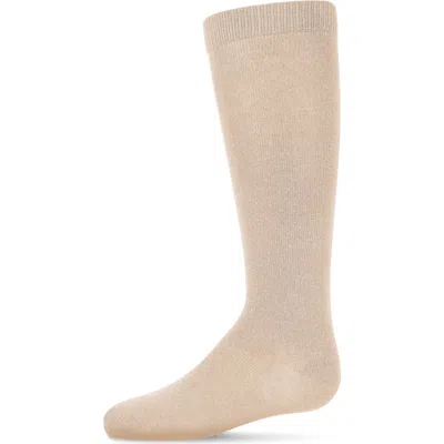 Memoi Babies'  Ribbed Classic Solid-color Knee High Sock In Brown