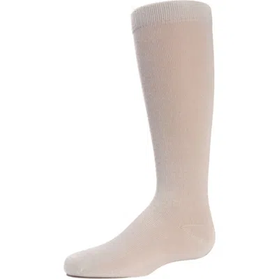 Memoi Babies'  Ribbed Classic Solid-color Knee High Sock In Neutral