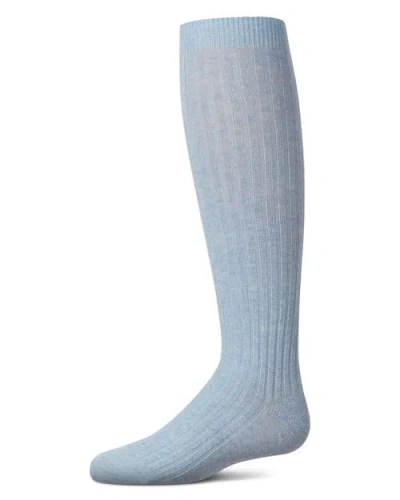 Memoi Kids'  Ribbed Knee High Sock In Blue