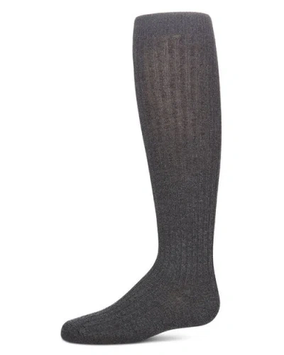 Memoi Kids'  Ribbed Knee High Sock In Brown