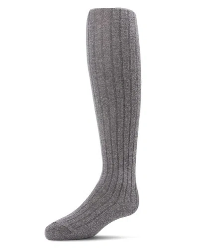 Memoi Kids'  Ribbed Non-binding Infant Tights In Gray