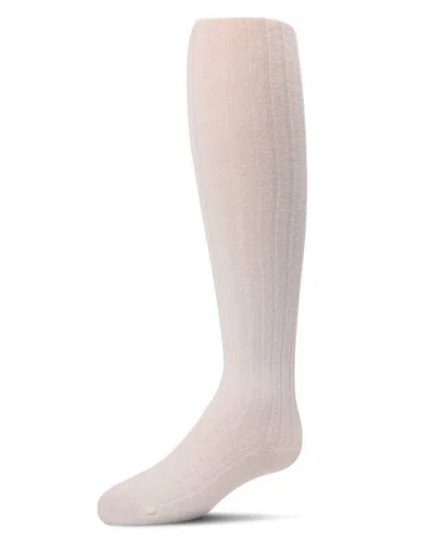 Memoi Kids'  Ribbed Non-binding Infant Tights In White