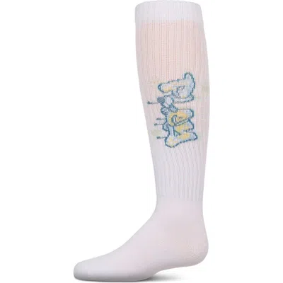 Memoi Kids'  Ribbed Stretch Graffiti Play Knee Sock In Multi