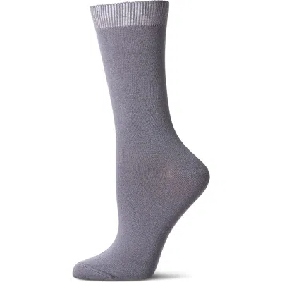Memoi Seamless Crew Socks In Purple