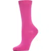 Memoi Seamless Crew Socks In Pink