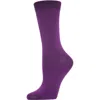 Memoi Seamless Crew Socks In Purple
