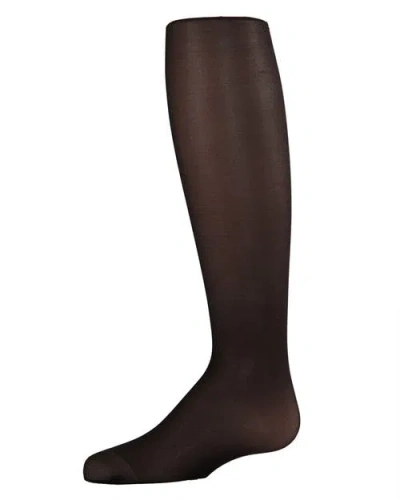 Memoi Kids'  Sheer Nylon Tights In Brown
