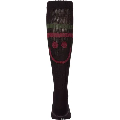 Memoi Kids'  Smile Stripe Knee High Sock In Black