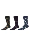 Memoi Sports Assorted 3-pack Crew Socks In Multi