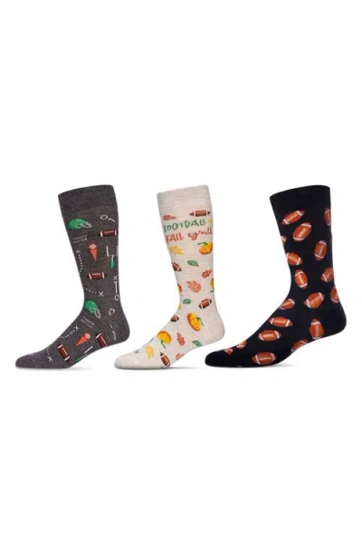 Memoi Sports Assorted 3-pack Crew Socks In Multi