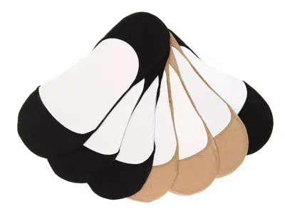 Memoi Stiletto No Show Liners 7 Pack In Black